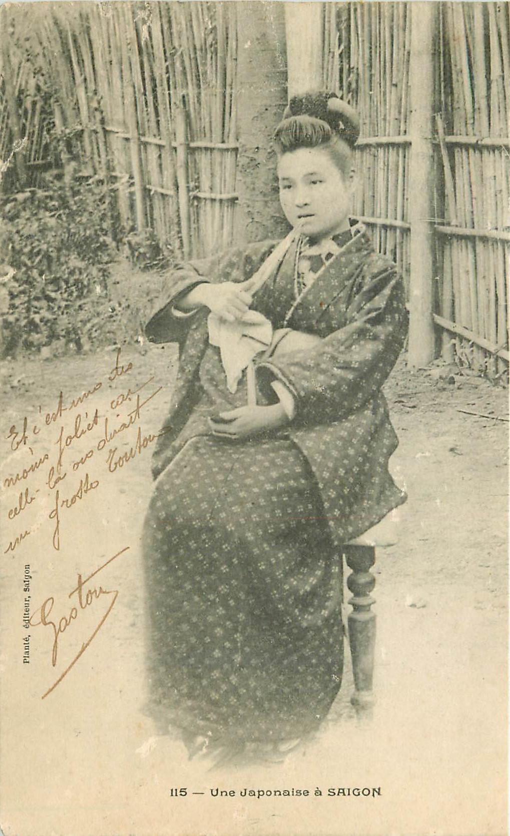 VIÊT-NAM JAPON. Une Japonaise à Saïgon 1906