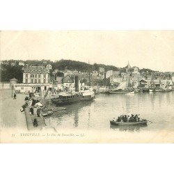 carte postale ancienne 14 TROUVILLE. Le Bac de Deauville 1906