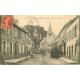 23 LA COURTINE. Militaires rue de l'Eglise 1909