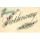 69 SATHONAY. Une Pensée avec fleurs peintes à la main 1923