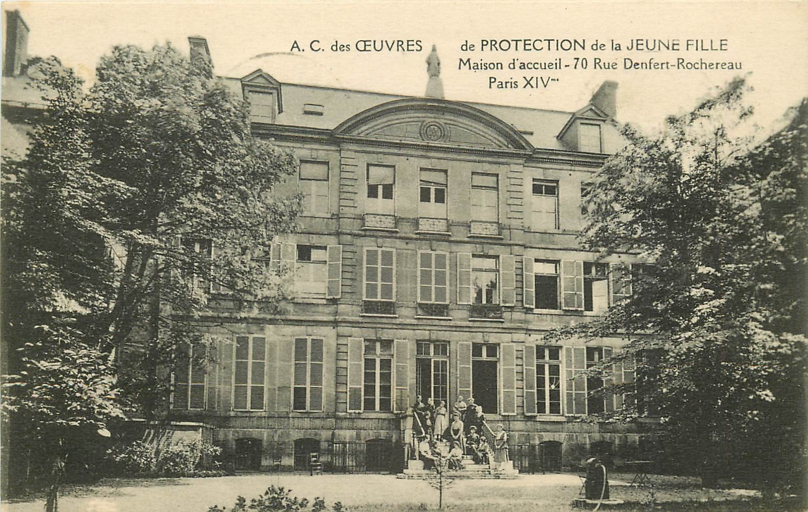 PARIS IV. Oeuvres Protection de la Jeune Fille au 70 rue Denfert-Rochereau 1941