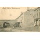 02 PIERREPONT. Café et Boucherie sur la Place avec le Viaduc du Chemin de fer 1907