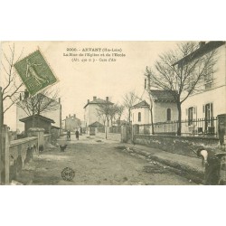 43 ARVANT. Rue de l'Eglise et de l'Ecole 1918