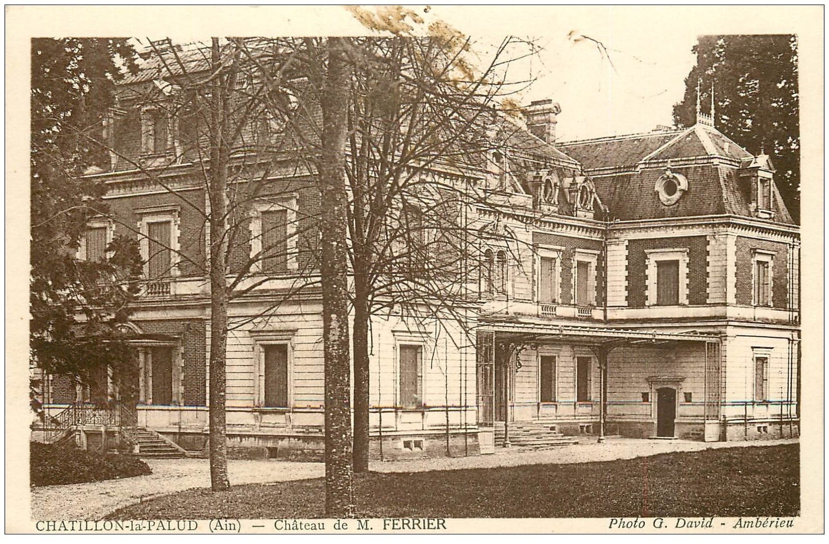 carte postale ancienne 01 Chatillon-la-Palud. Château de Ferrier