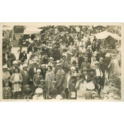 80 AULT ONIVAL. Superbe Photo carte postale du Marché avec énorme animation 1926