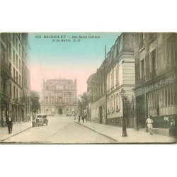 93 BAGNOLET. La Poste Télégraphe et Téléphone Rue Raoul Berton. Voiture ancienne et Mairie