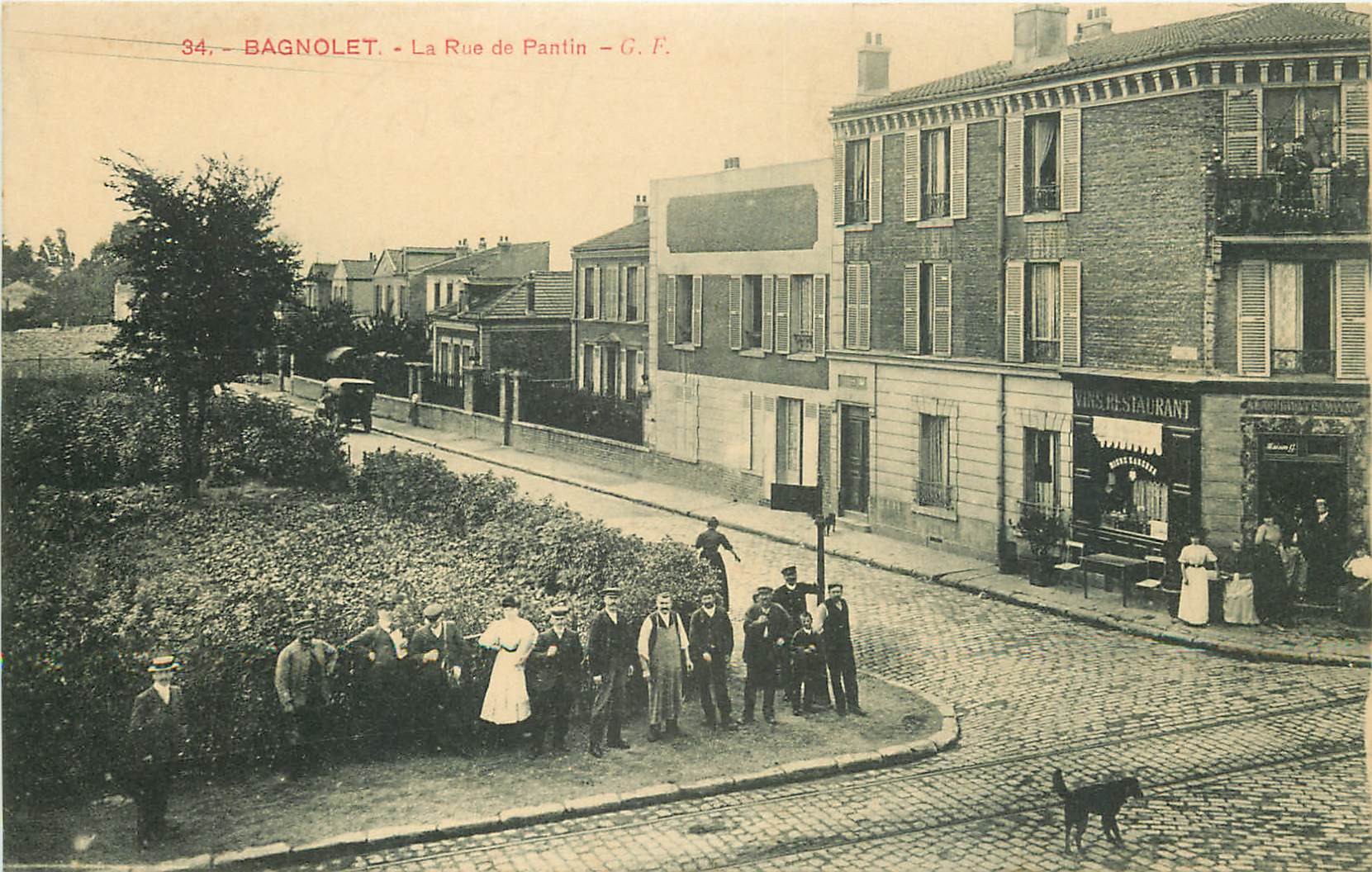 93 BAGNOLET. Café Restaurant à l'Arrêt des Tramway rue de Pantin devenue rue François Mitterand