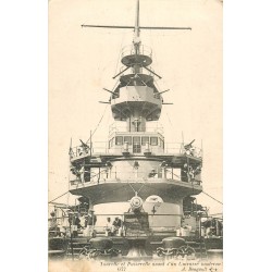 Transports Guerre. Tourelle et Passerelle avant d'un CUIRASSE moderne 1906