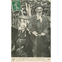 03 BELLENAVES. La Veuve Bardin âgée de 106 ans et son fils de 80 ans 1908