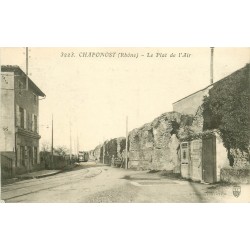 69 CHAPONOST. Le Plat de l'Air avec Train Tramway 1914