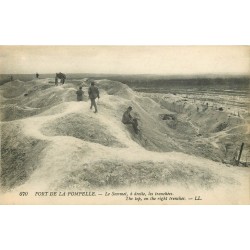 carte postale ancienne 51 FORT DE LA POMPELLE. Tranchées et Sommet