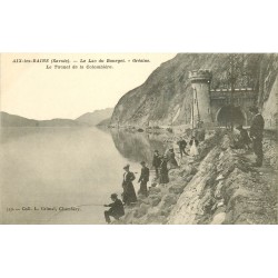 73 AIX-LES-BAINS. Pêcheurs au Lac du Bourget Grésine et Tunnel de la Colombière