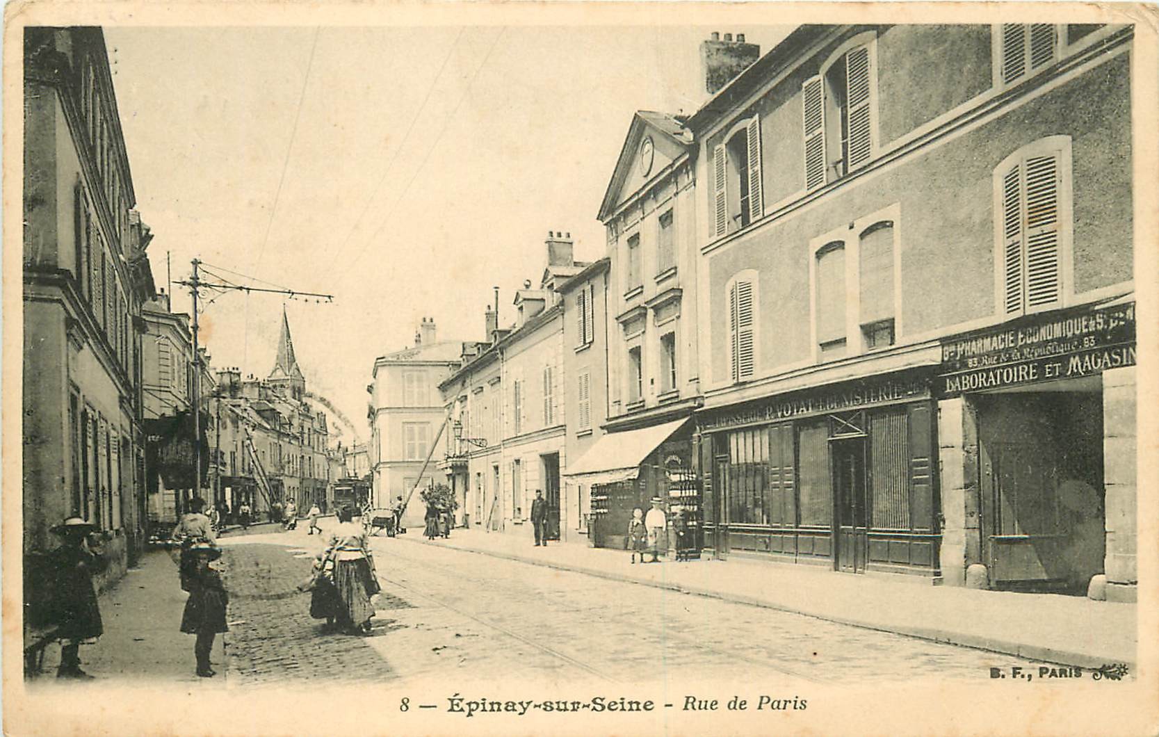 93 EPINAY-SUR-SEINE. Tapissier rue de Paris 1914
