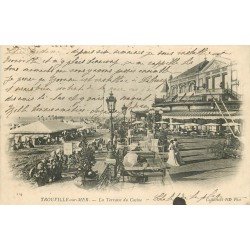 carte postale ancienne 14 TROUVILLE. Terrasse du Casino 1903