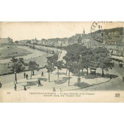 carte postale ancienne 14 TROUVILLE. Quai Joinville et Touques. Timbre absent