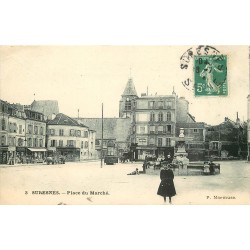 92 SURESNES. Restaurant " Au Père Hoquet " Place du Marché 1908