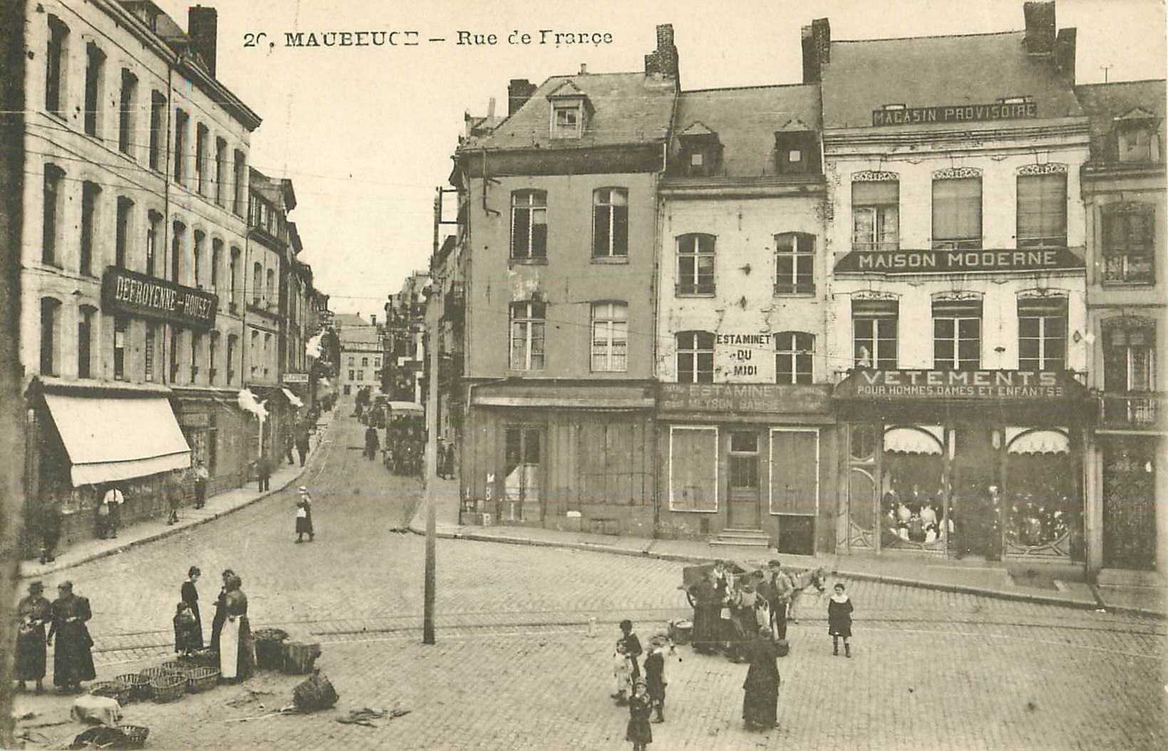 59 MAUBEUGE. Estaminet du Midi rue de France 1919
