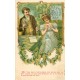 3 cpa superbes et rares gaufrées contours Or 1906. La Déclaration d'Amour.
