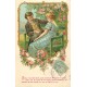 3 cpa superbes et rares gaufrées contours Or 1906. La Déclaration d'Amour.