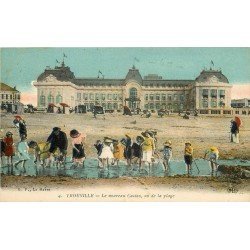 carte postale ancienne 14 TROUVILLE. Le Nouveau Casino colorisé