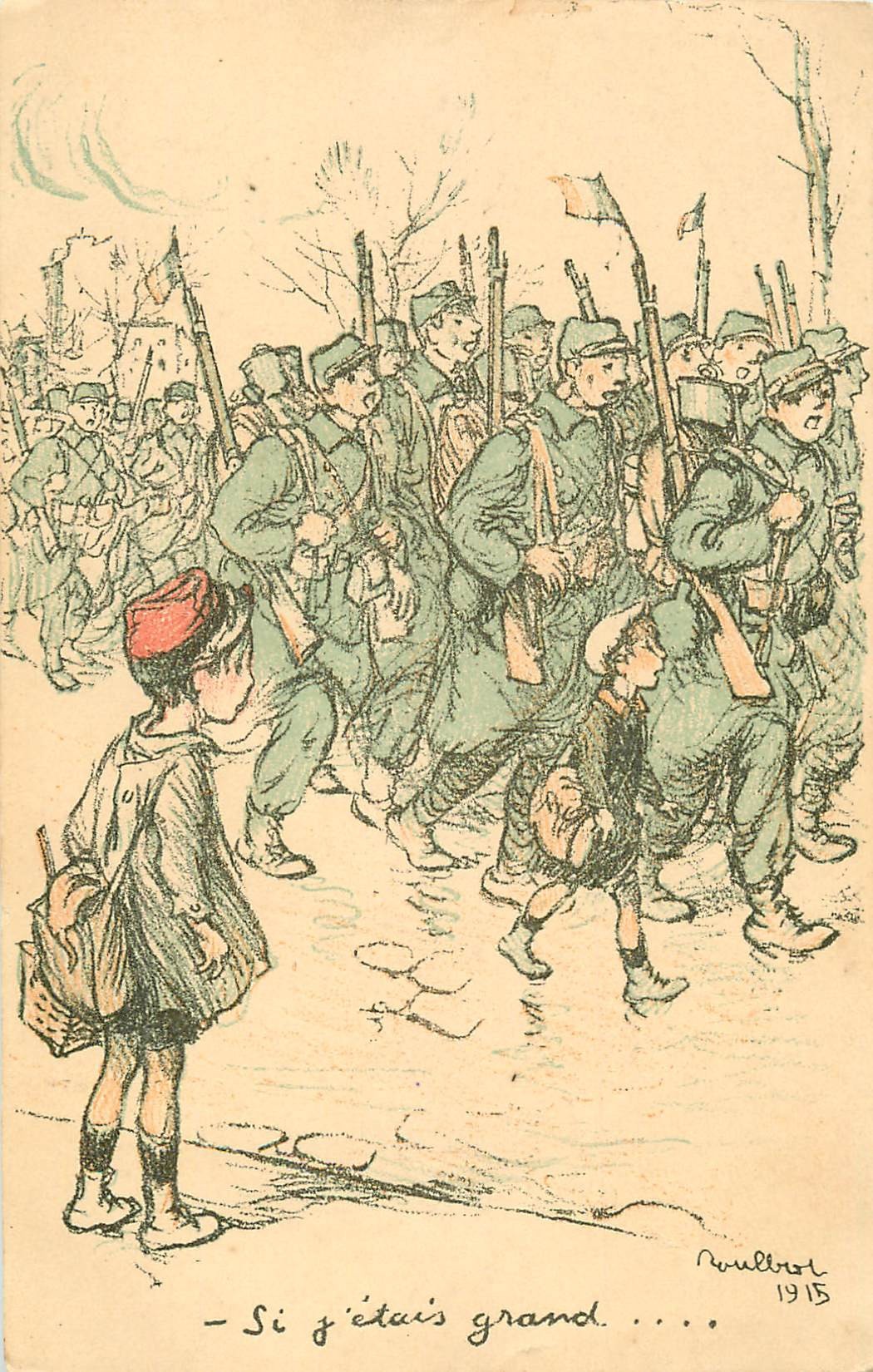 POULBOT. Militaires si j'étais grand... 1915