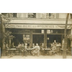Paris 15. Rare Photo Cpa Café Restaurant SALAGNAC au 6 Avenue Félix Faure
