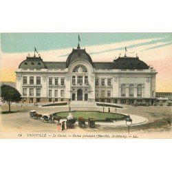 carte postale ancienne 14 TROUVILLE. Le Casino Entrée principale 1923