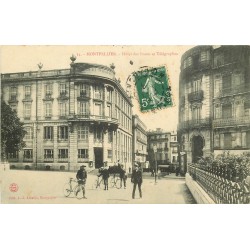 34 MONTPELLIER. Cyclistes devant la Poste et télégraphes