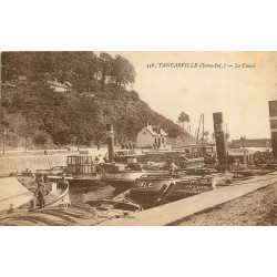 76 TANCARVILLE. Péniches Touques, Isle et Artois sur le Canal 1914