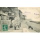 76 MESNIL-VAL. Le transport par chevaux des casiers à galets et crustacés sur la Plage 1908
