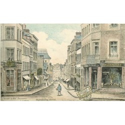 76 ROUEN. Pharmacie et Café rue Beauvoisine par Légeron