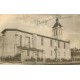 81 REALMONT. Le Facteur à véo devant l'Eglise 1935