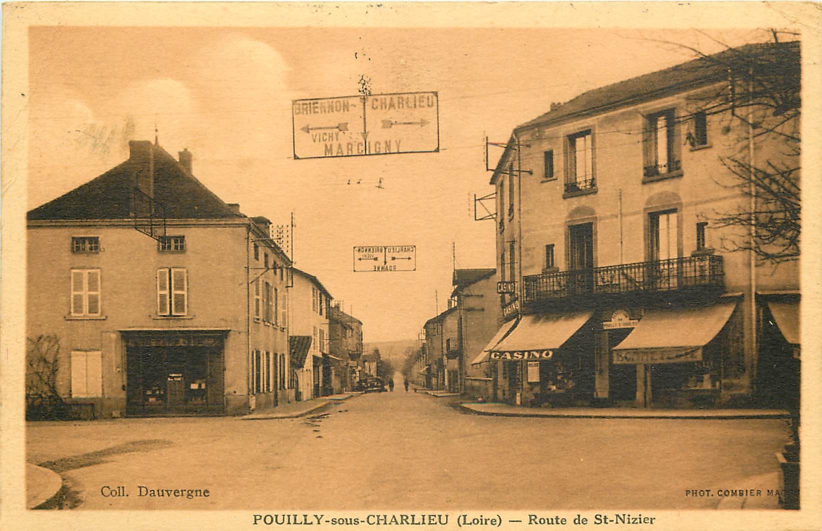 42 POUILLY-SOUS-CHARLIEU. Magasin Casino route de Saint-Nizier 1936