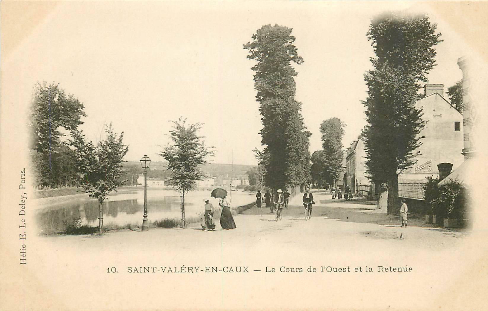 76 SAINT-VALERY-EN-CAUX. Cours de l'Ouest et Retenue vers 1900