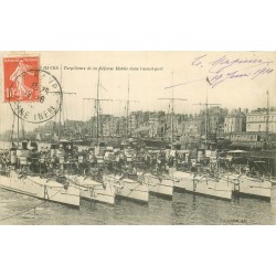 76 LE HAVRE. Torpilleurs de la Défense Mobile dans l'avant-port 1910