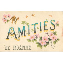 42 ROANNE. Amitiés avec oiseaux et fleurs