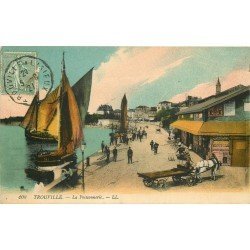carte postale ancienne 14 TROUVILLE. La Poissonnerie 1921