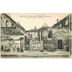 carte postale ancienne 02 SOISSONS. Caserne du 67° Régiment d'Infanterie 1919