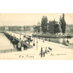 Suisse. GENEVE. Pont du Mont-Blanc 1902