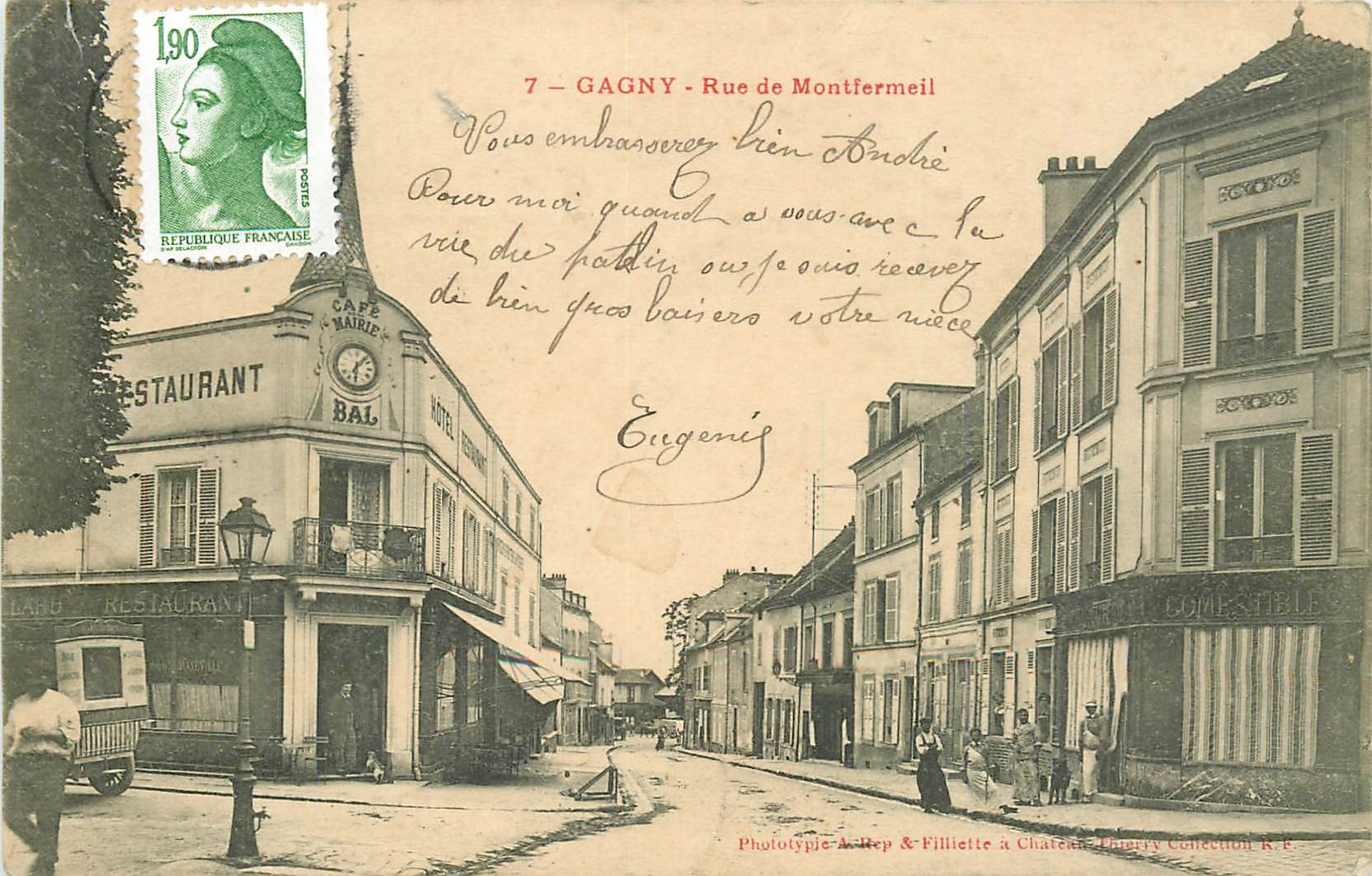 93 GAGNY. Bal Café de la Mairie rue de Montfermeil