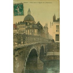 59 LILLE. Pont Neuf et Eglise de la Madeleine 1911