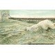 carte postale ancienne 14 TROUVILLE. Jetée Promenade par gros temps 1906
