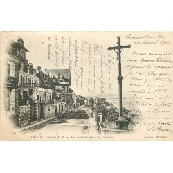 carte postale ancienne 14 TROUVILLE. Vue prise du Calvaire 1903