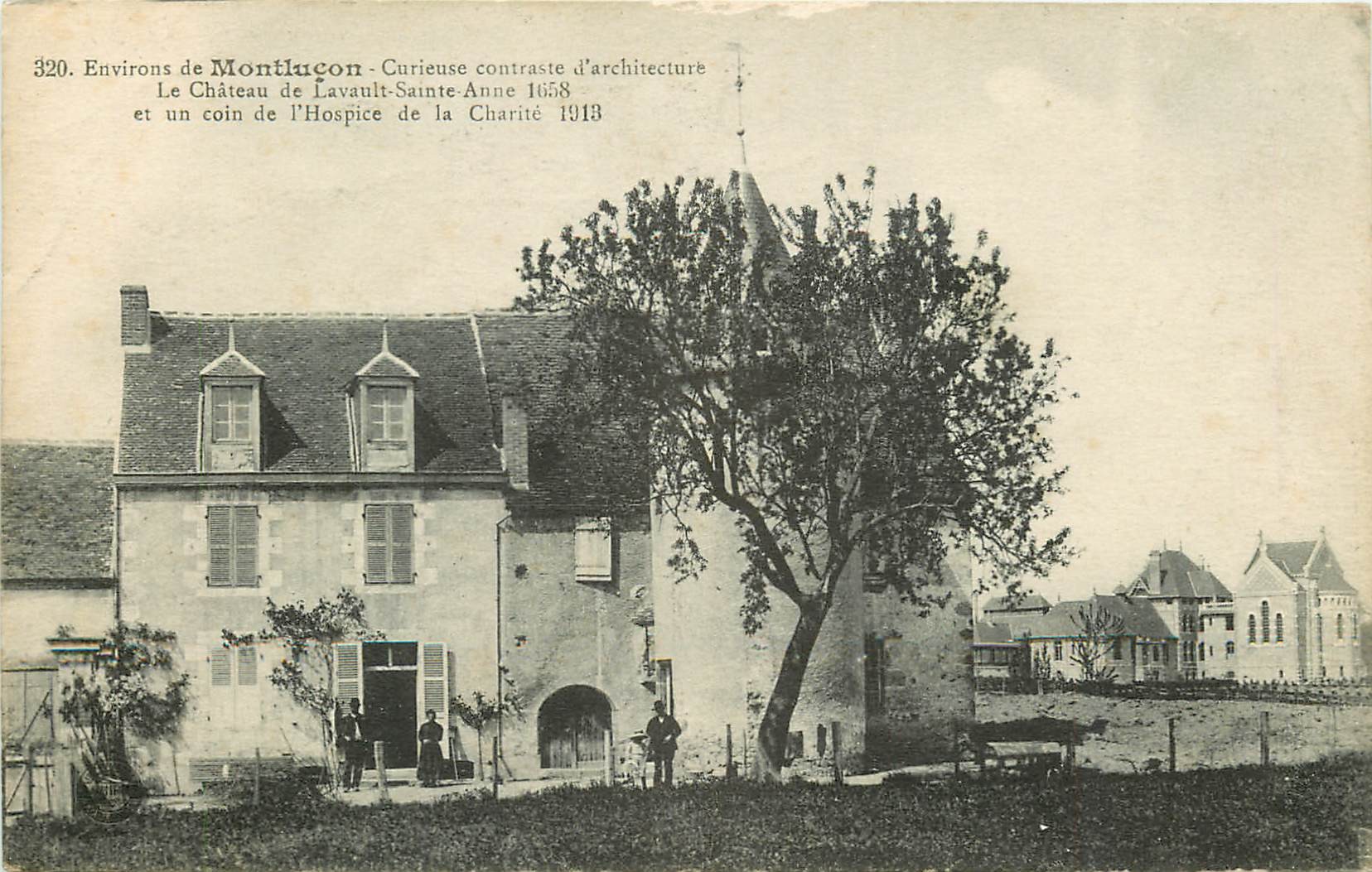 03 vers MONTLUCON. Château de Lavault-Sainte-Anne et Hospice de la Charité 1919