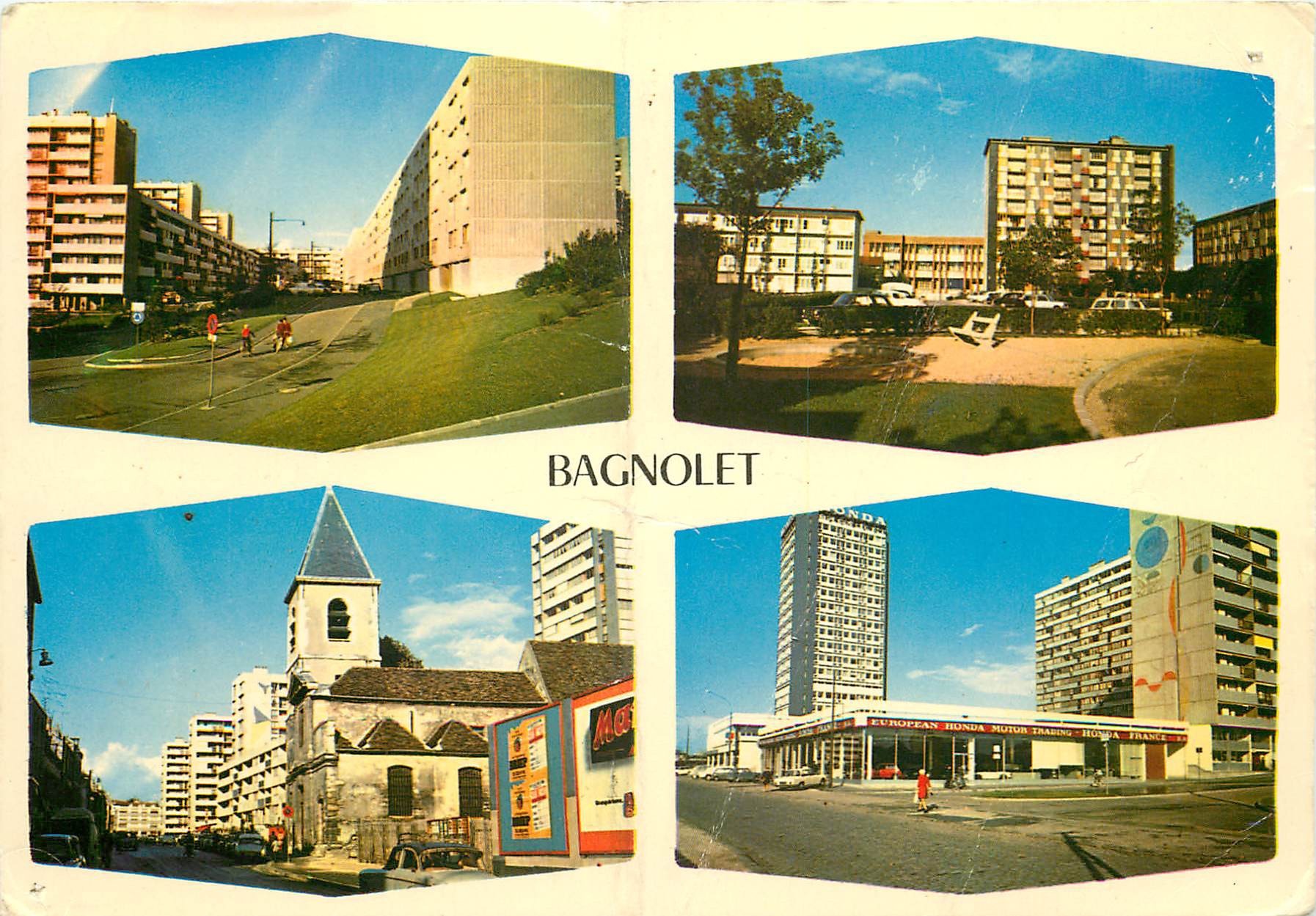 Photo cpm 93 BAGNOLET. Vue sur la Ville et rue Sadi Carnot