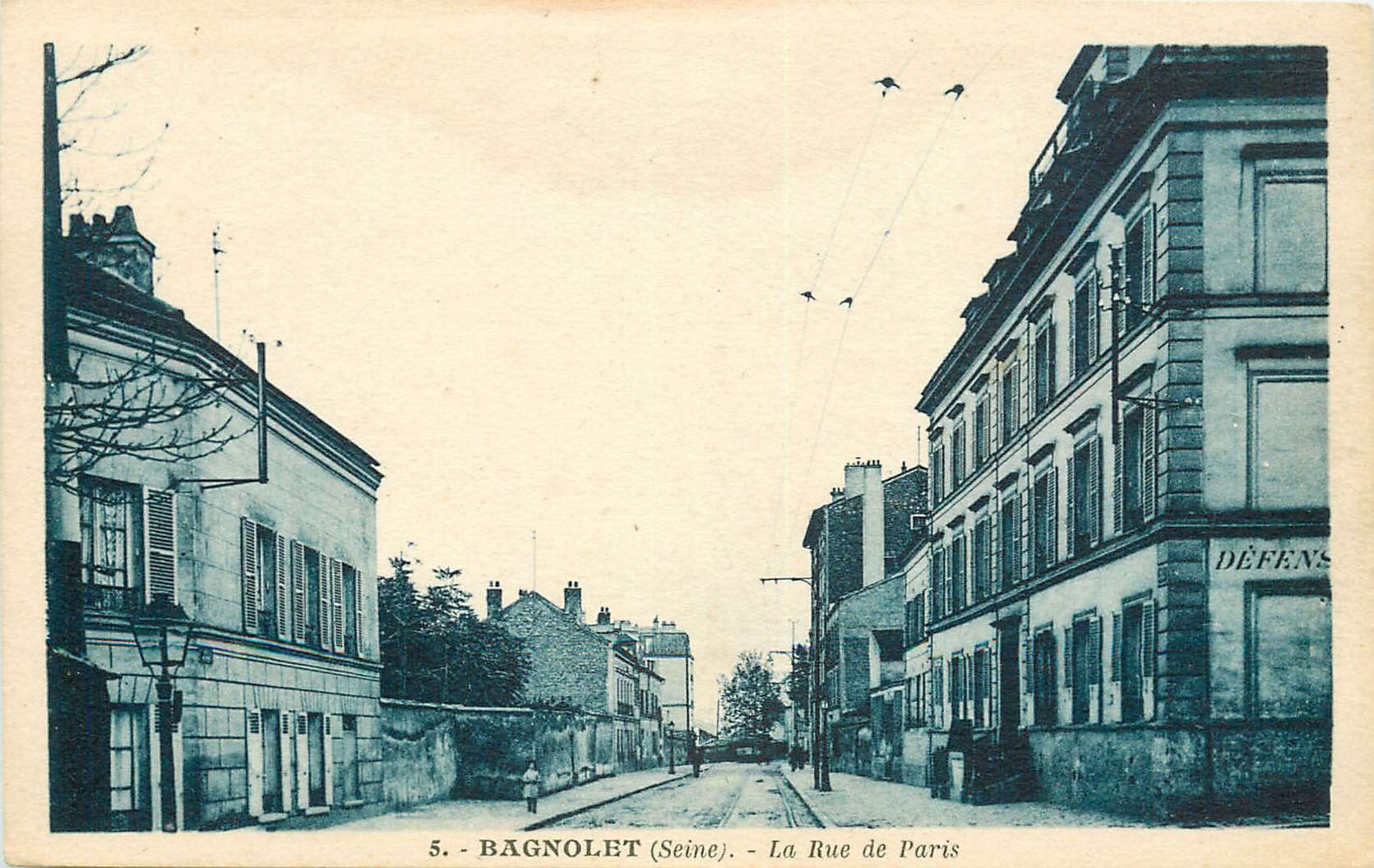 93 BAGNOLET. La rue de Paris aujourd'hui disparue...