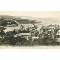carte postale ancienne 14 TROUVILLE. Le Port et Deauville