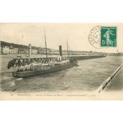 carte postale ancienne 14 TROUVILLE. Bateau du Havre Augustin-Normand 1910