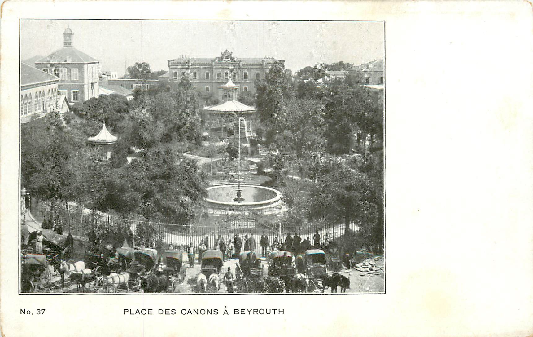 LIBAN. Beyrouth Place des Canons vers 1900