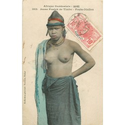 GUINEE. Jeune Foulah de Timbo Fouta-Djallon aux seins nus